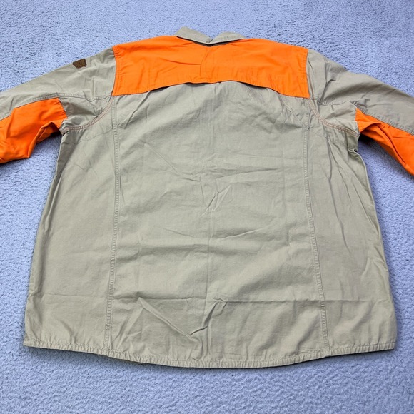 NWT Eddie Bauer Okanogan Hunting Shirt Mens 3XLT Beige Canvas Shooting Button Up - Picture 12 of 13